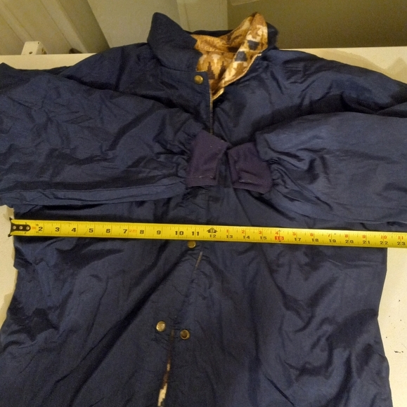 CASUAL Club Jacket Fleece Reversible Waterproof Beige Blue White Aztec Size S/36 - Picture 12 of 12